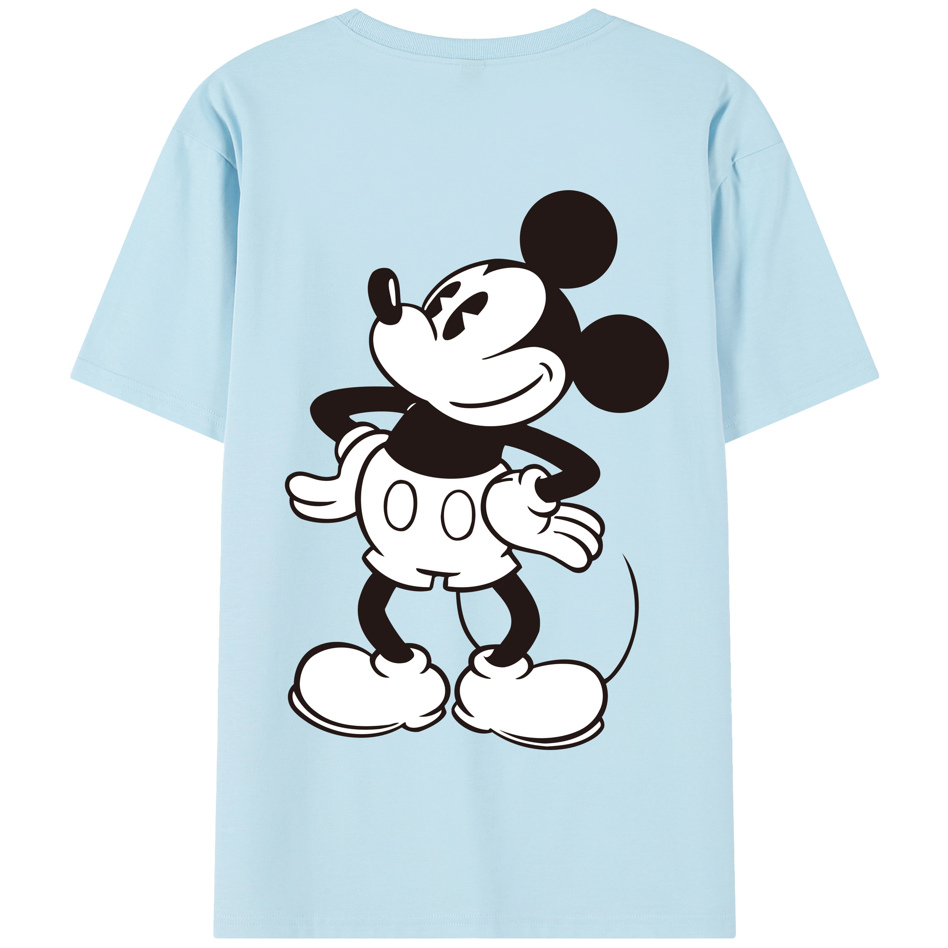 （画像用） ミッキーマウス Mickey Mouse 綿100％半袖Tシャツ（背面プリント）